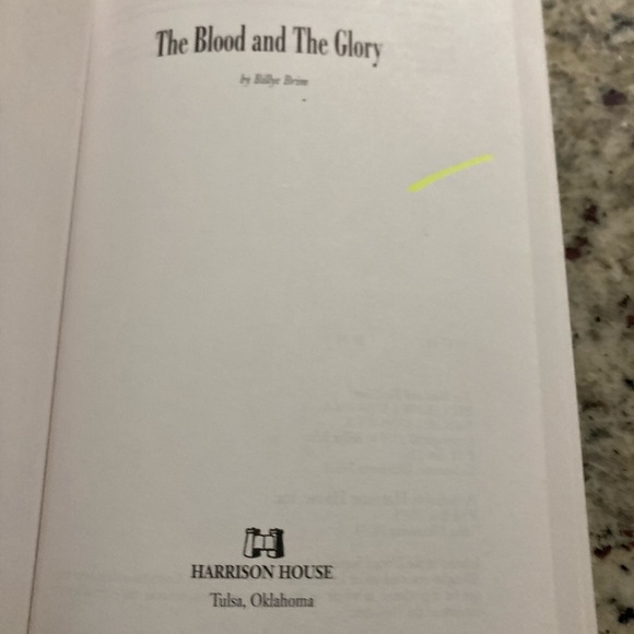 The Blood and the Glory by Billye Brim in paperback pages do have writing - Picture 2 of 6